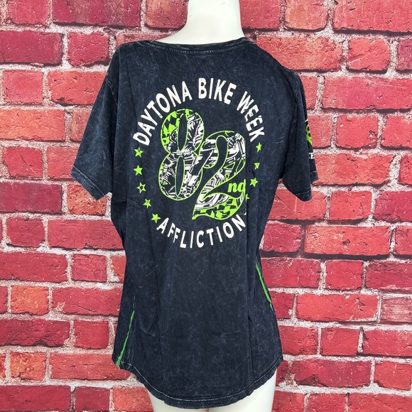 Affliction Daytona Women’s Graphic Baby Tee -Size: XL - NWT - Picture 8 of 12